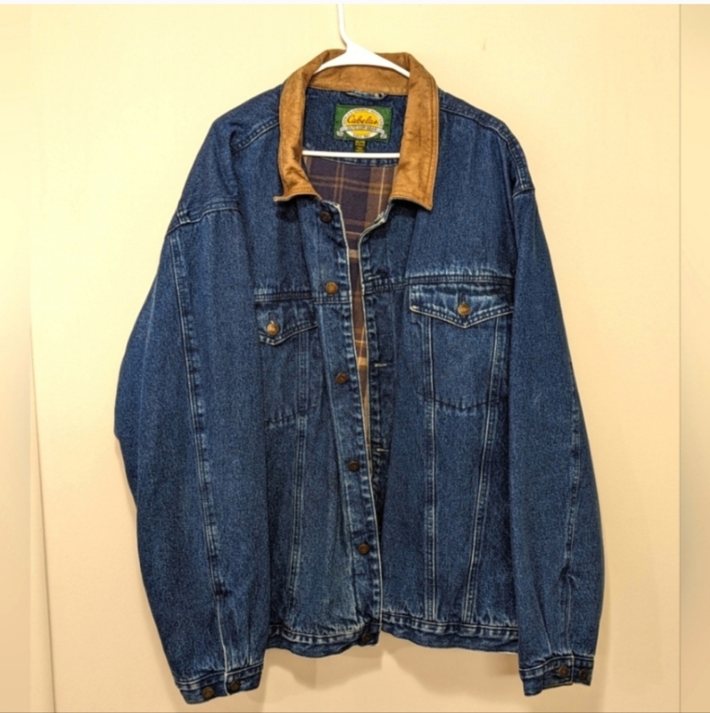 Cabela's Denim Coat Men's Size 3XL Vintage Rancher Chore Coat BIG & TALL